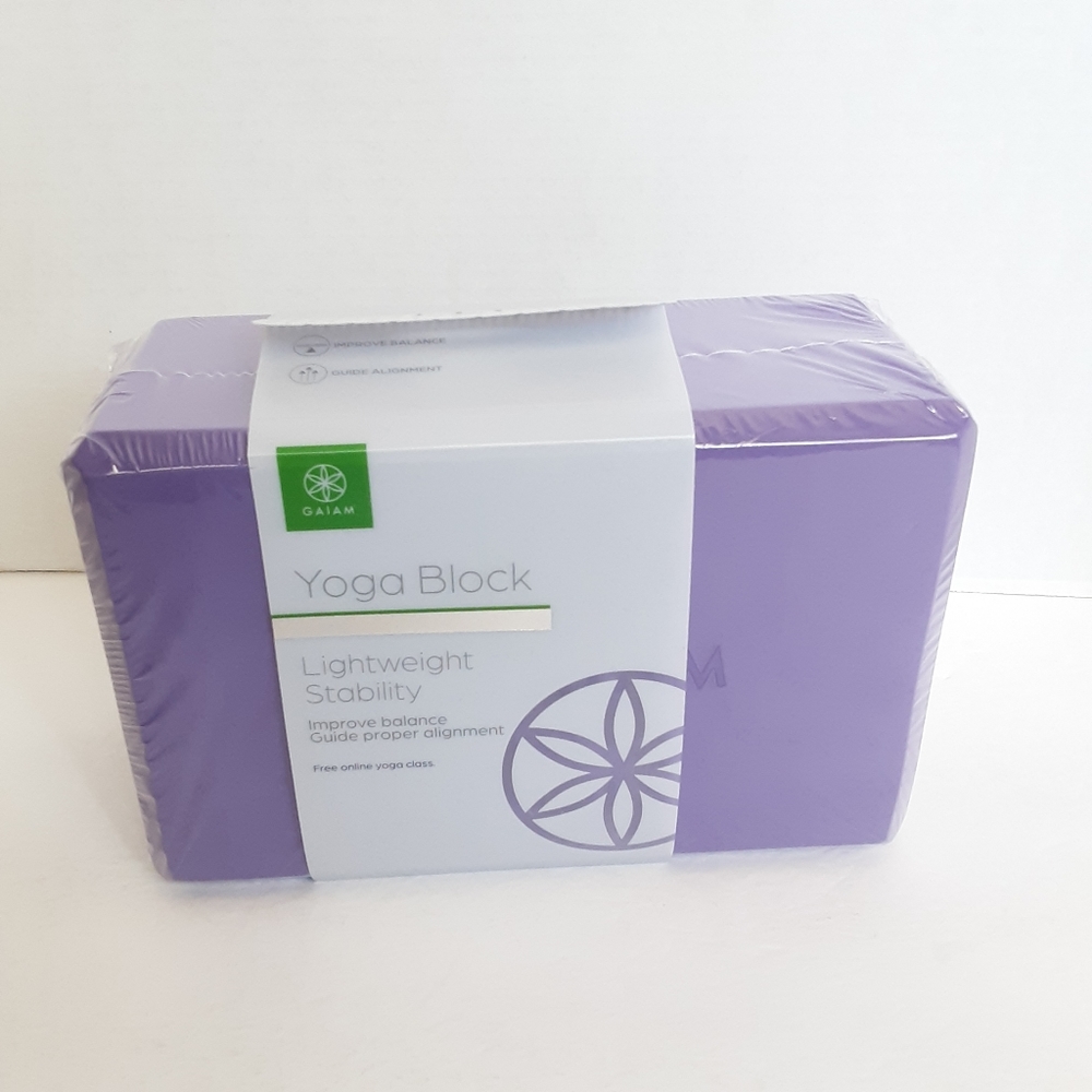 Gaiam Yoga Block - Purple (9W X 6H X 4D) NEW - Picture 2 of 5
